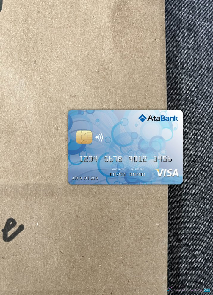 Download Bosnia and Herzegovina Ata bank visa card photolook front Photoshop template